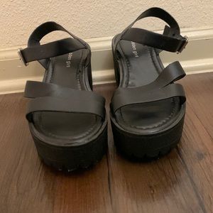 NWOT Madden Girl Black Platform Heels